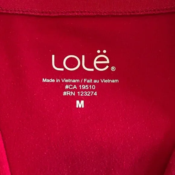 Lole funnel neck half zip top Women's Medium pink athleisure stretch workout - Picture 7 of 7